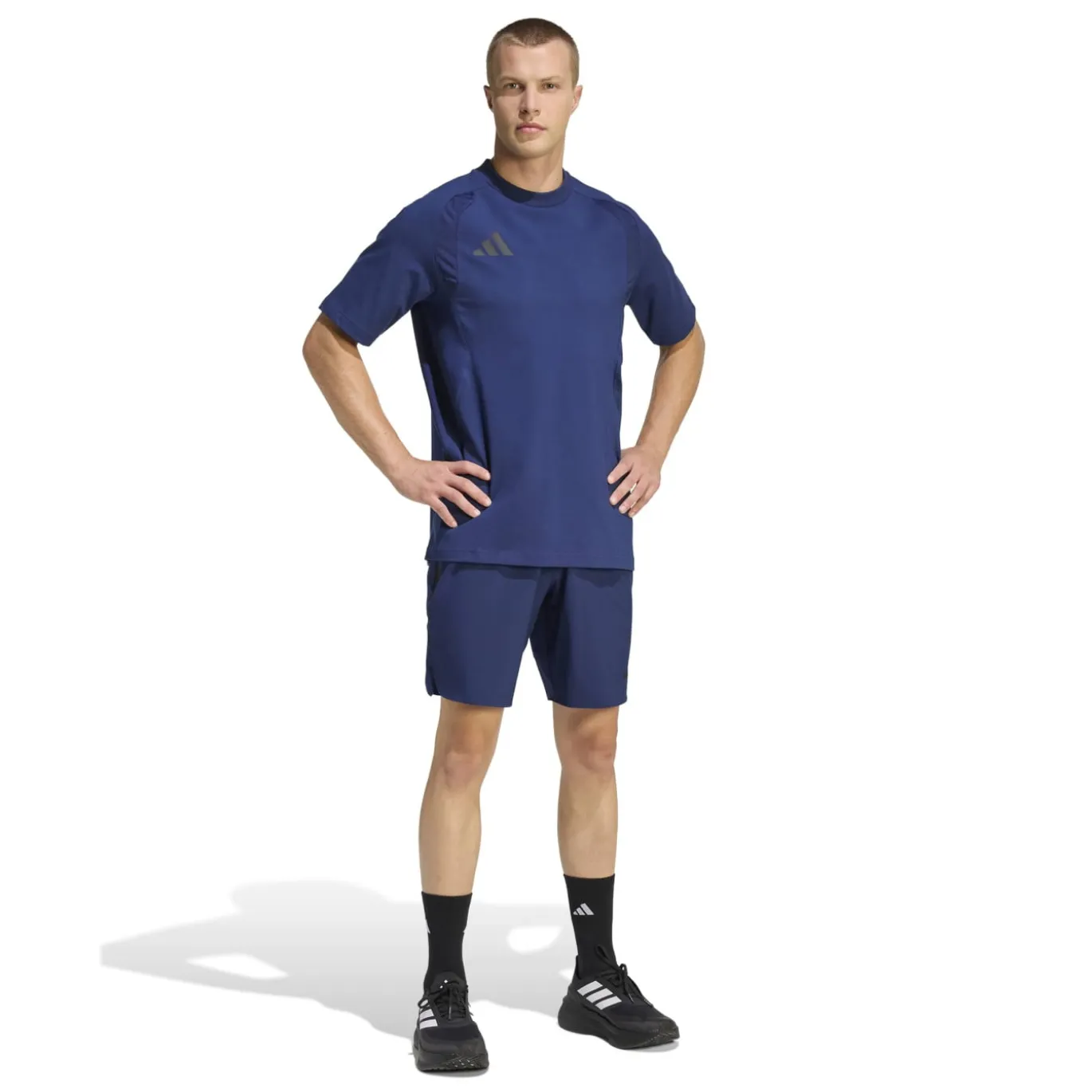 adidas Tiro Travel Trainingsshirt Donkerblauw Zwart