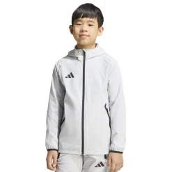 adidas Tiro Travel Windbreaker Kids Grijs Zwart