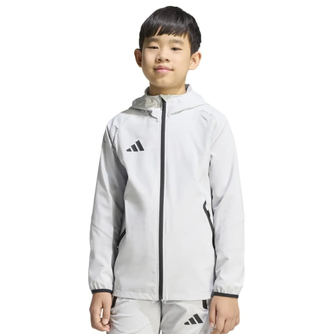 adidas Tiro Travel Windbreaker Kids Grijs Zwart
