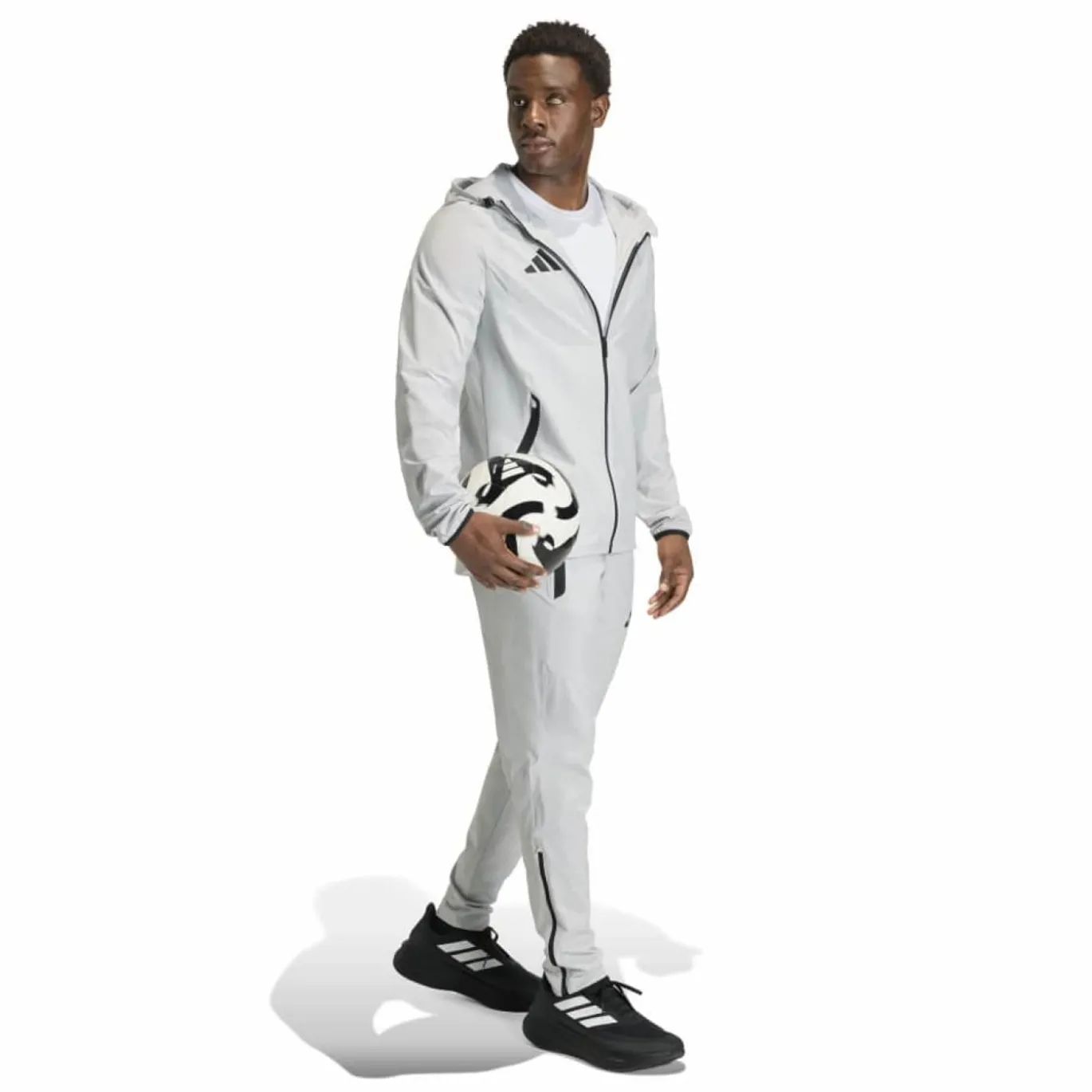 adidas Tiro Travel Windbreaker Trainingspak Grijs Zwart