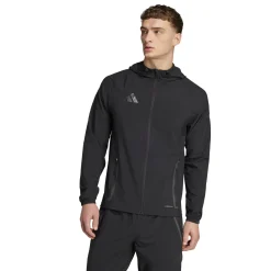 adidas Tiro 25 Vis Tech Competition Hooded Trainingsjack Zwart Donkergrijs