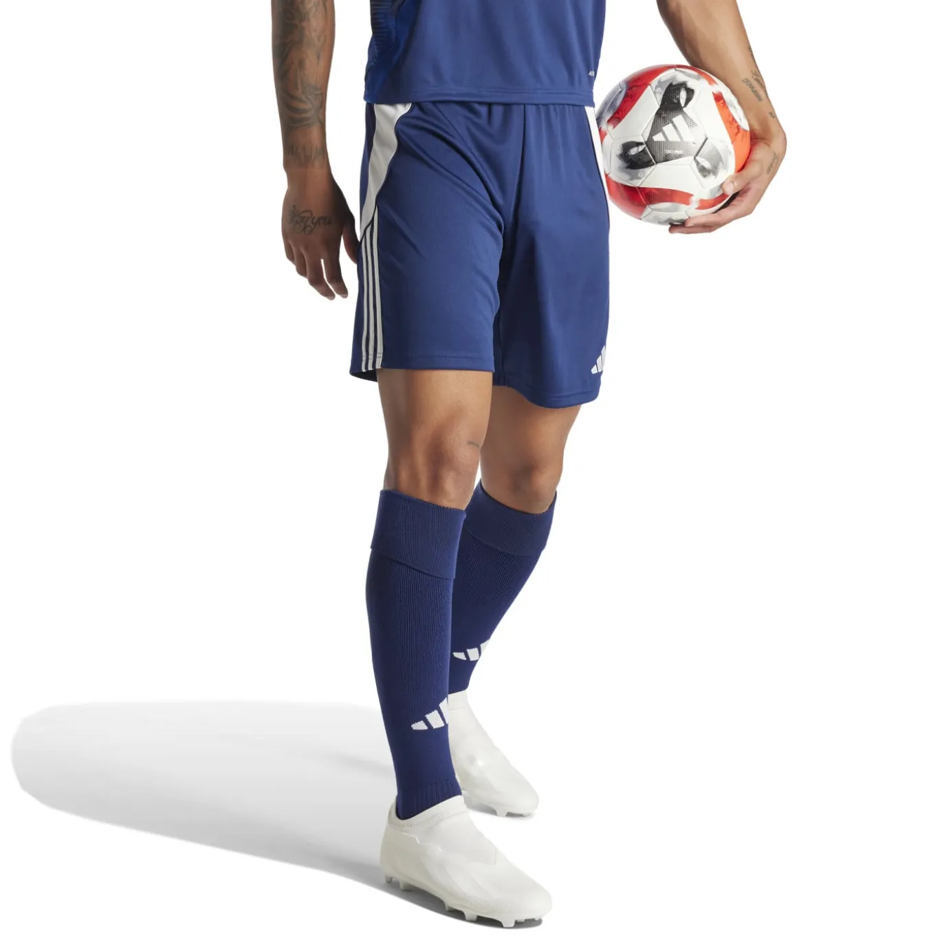 adidas Tiro 24 Voetbalbroekje Donkerblauw Wit