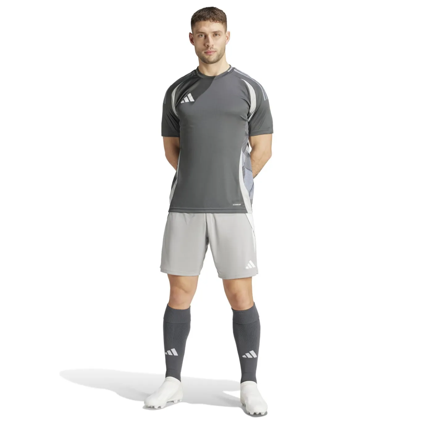 adidas Tiro 24 Voetbalbroekje Grijs Wit