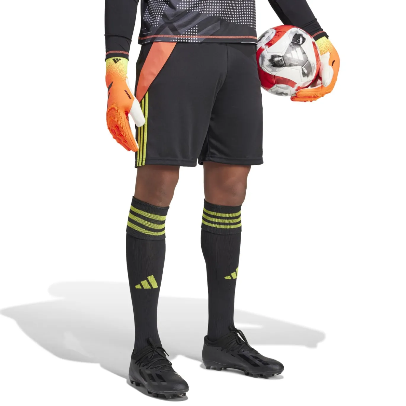 adidas Tiro 24 Voetbalbroekje Zwart Lichtgroen Oranje