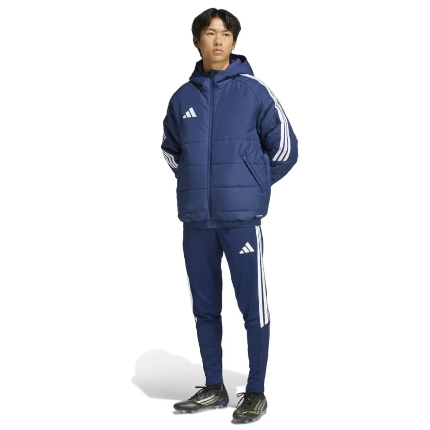 adidas Tiro 26 Winterjas Donkerblauw Wit