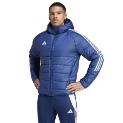 adidas Tiro 24 Winterjas Donkerblauw Wit