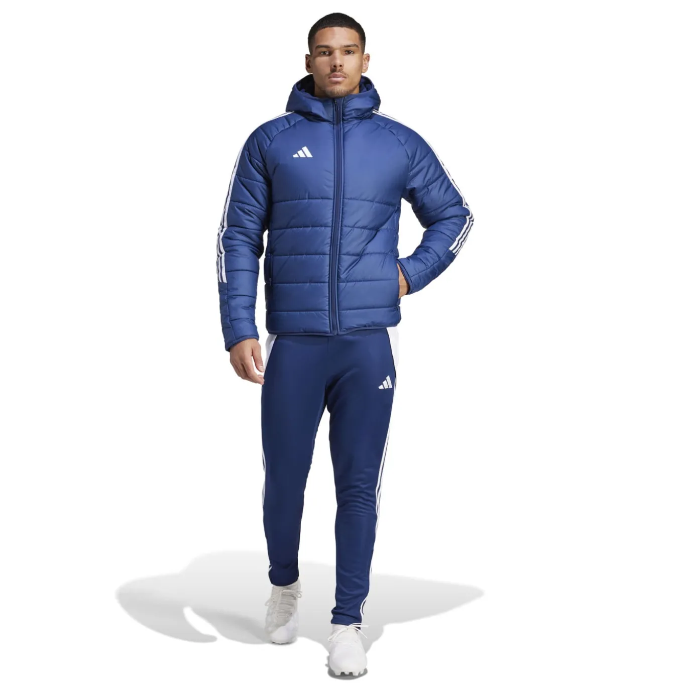 adidas Tiro 24 Winterjas Donkerblauw Wit