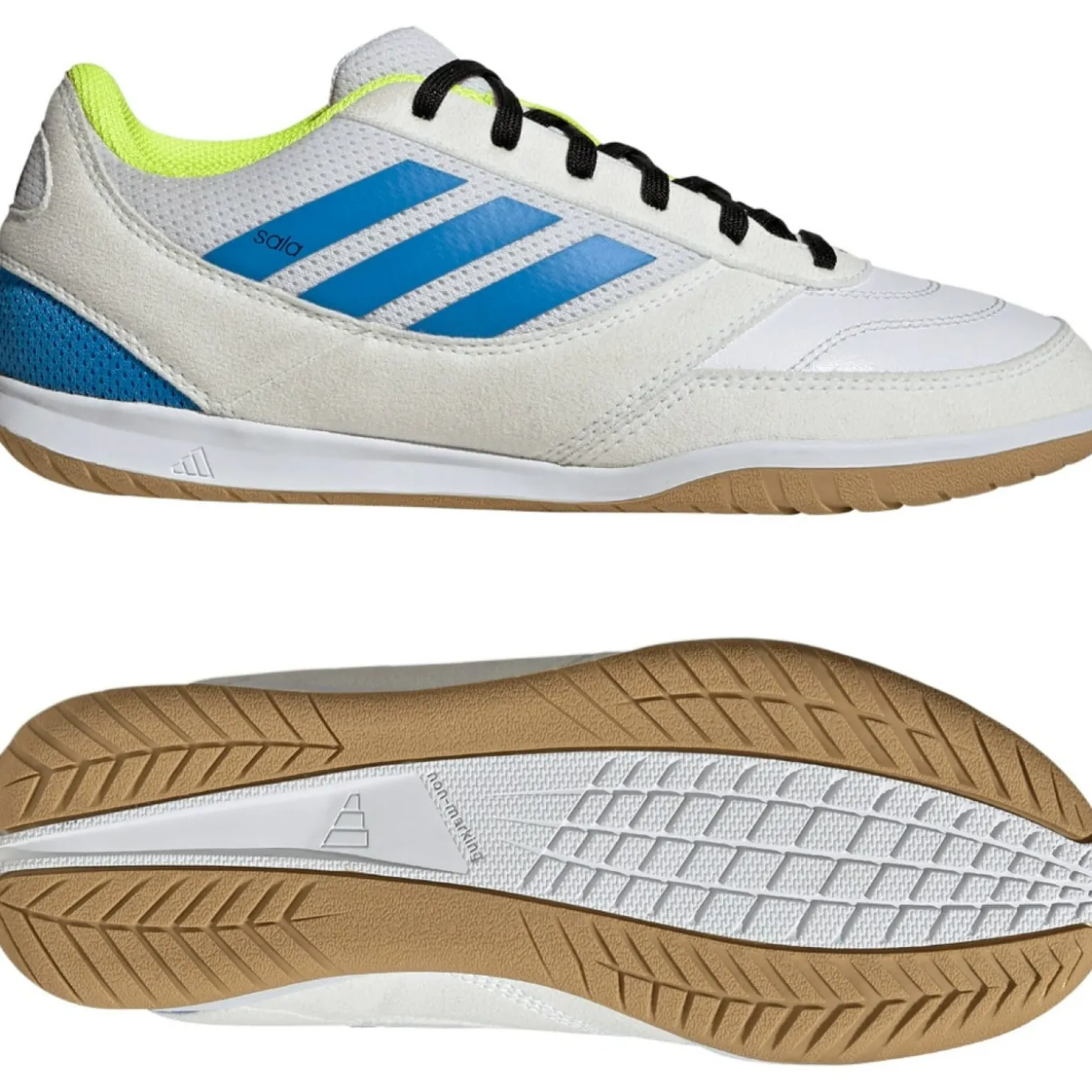 adidas Top Sala Competition II Zaalvoetbalschoenen (IN) Kids Wit Blauw Geel