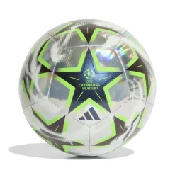 adidas UEFA Champions League Training Foil Voetbal Maat 5 2026-2027 Zilver Zwart Neongeel