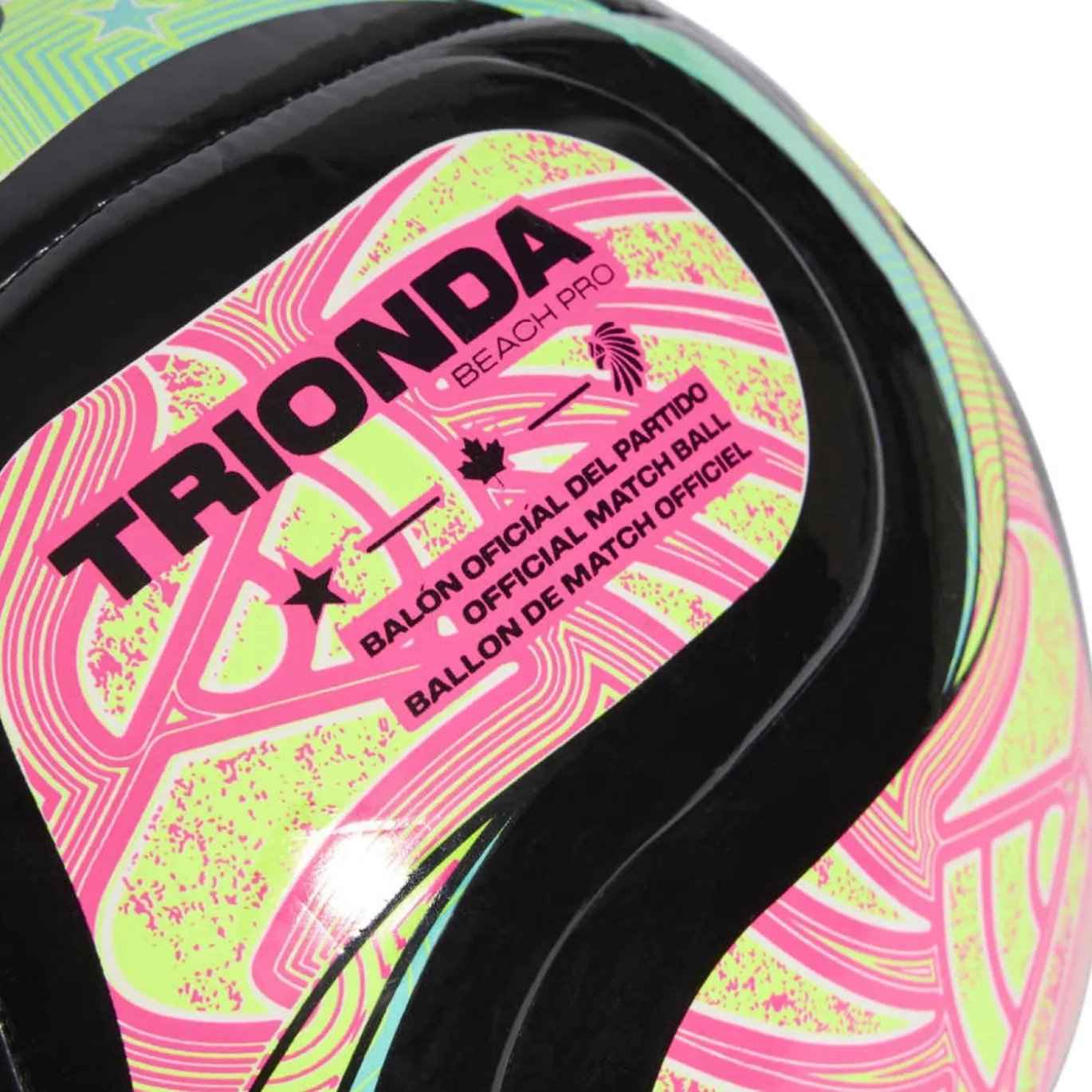adidas WK 2026 Trionda Pro Beach Voetbal Maat 5 Zwart Blauw Roze