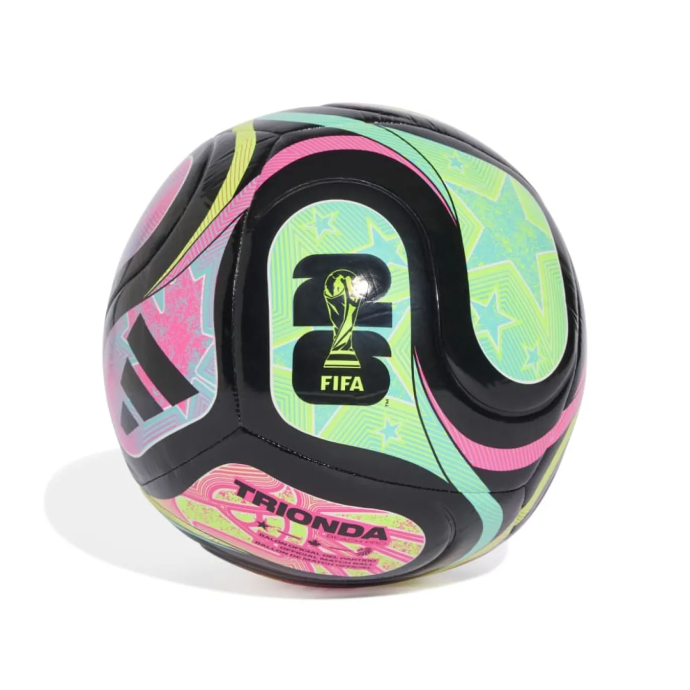 adidas WK 2026 Trionda Pro Beach Voetbal Maat 5 Zwart Blauw Roze