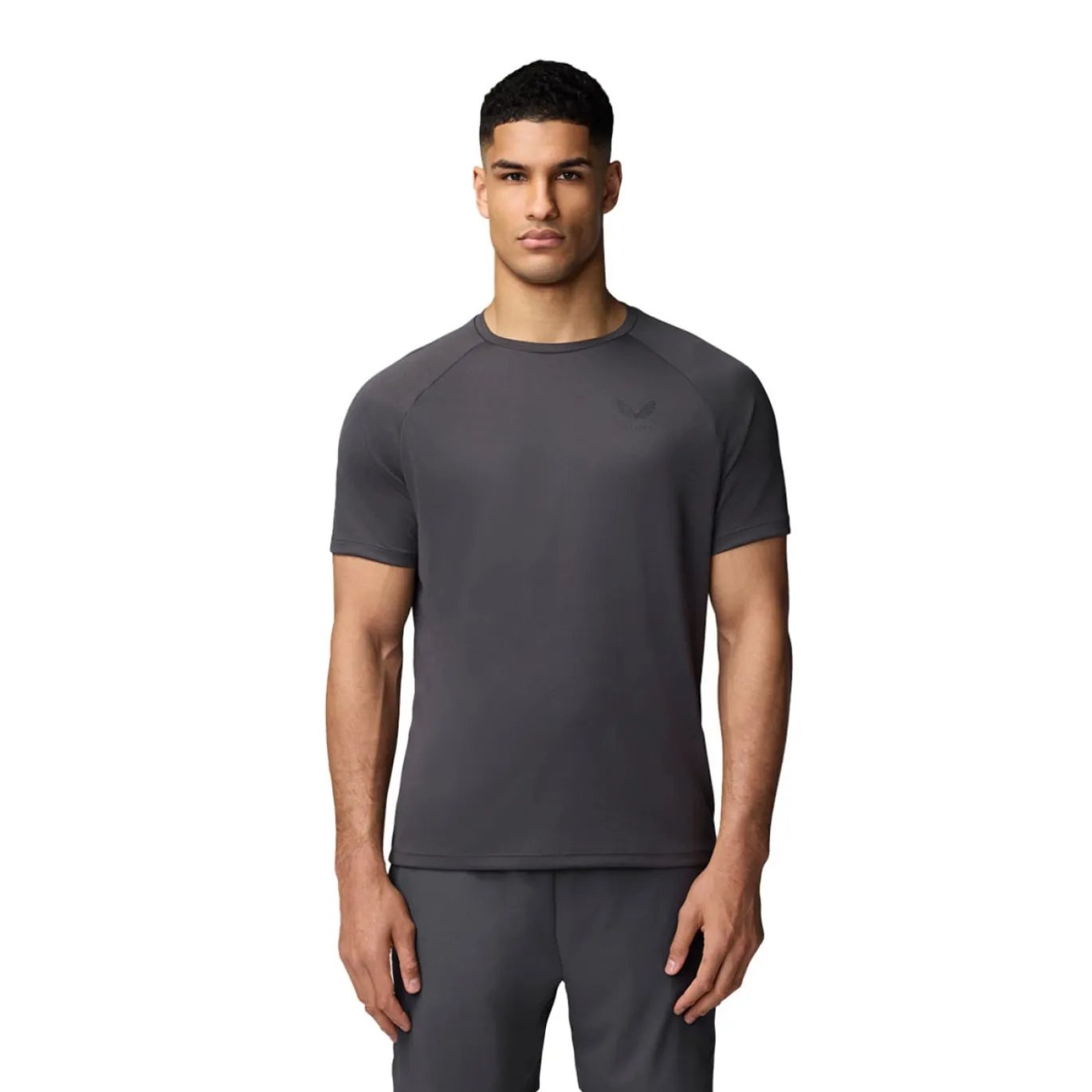 Castore Adapt Crew T-Shirt Donkergrijs Zwart