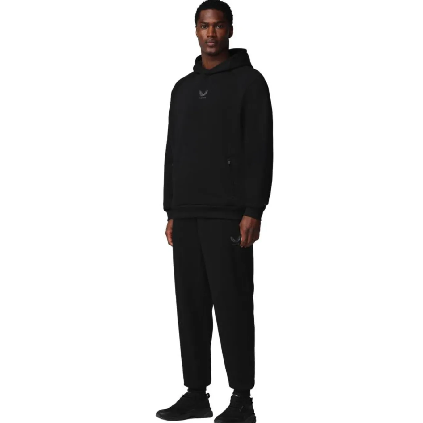 Castore Adapt Fleece Hoodie Zwart Donkergrijs