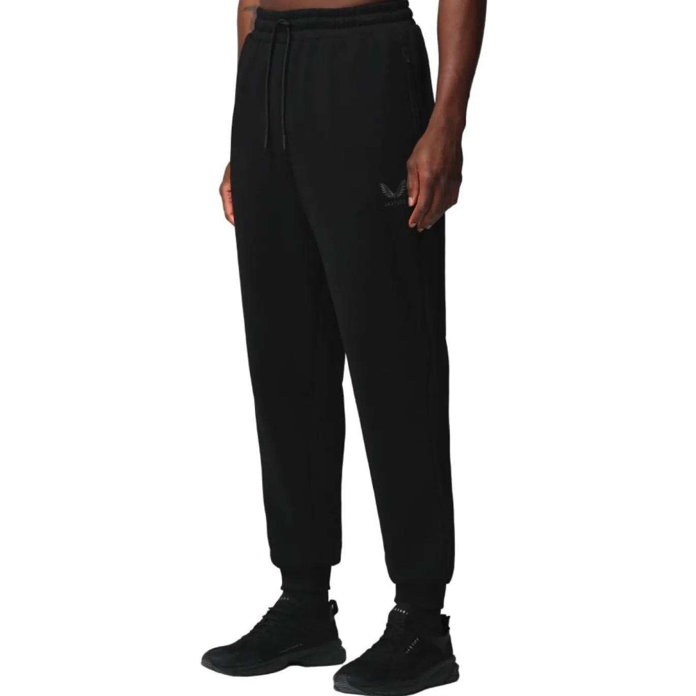 Castore Adapt Fleece Joggingpak Hooded Zwart Donkergrijs