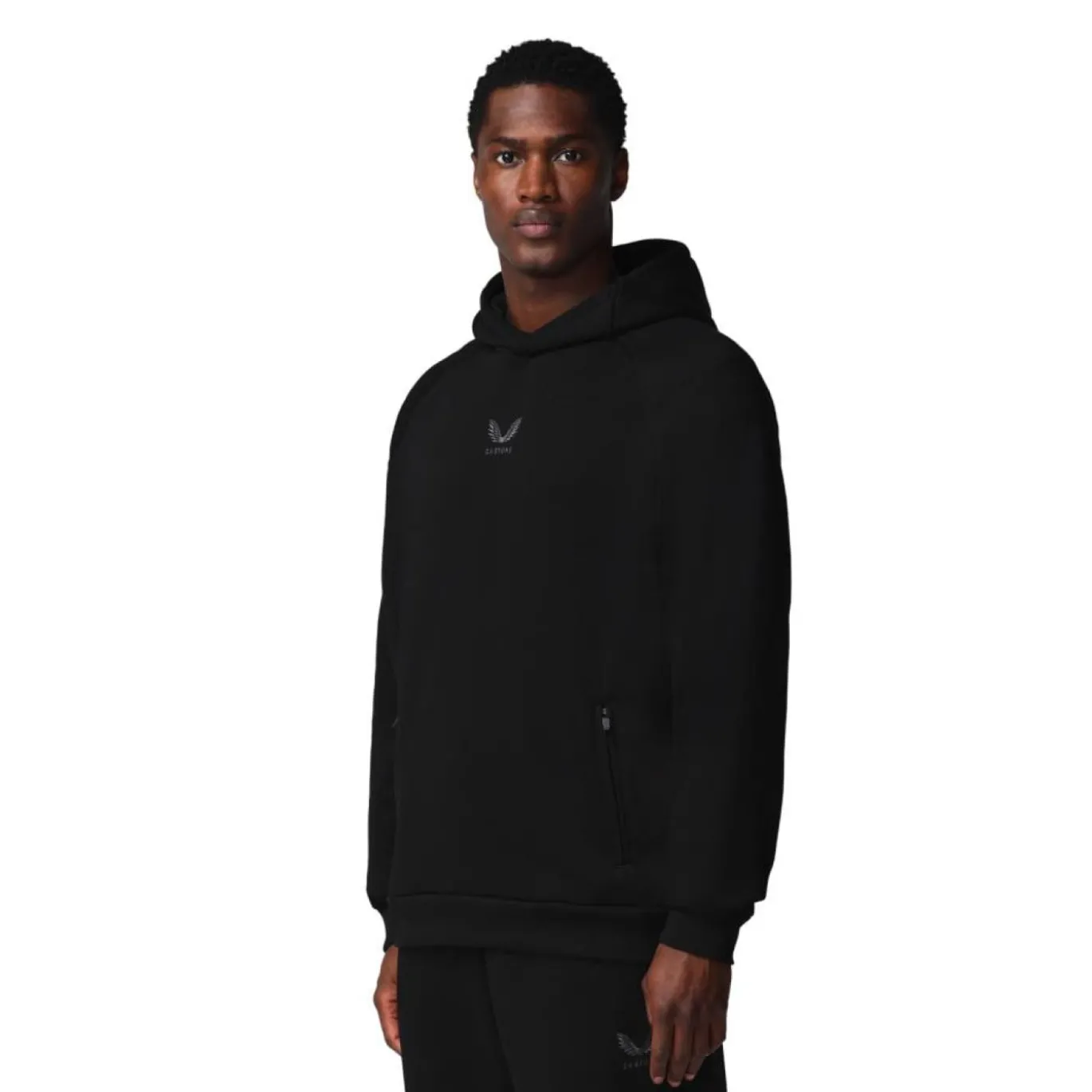 Castore Adapt Fleece Joggingpak Hooded Zwart Donkergrijs