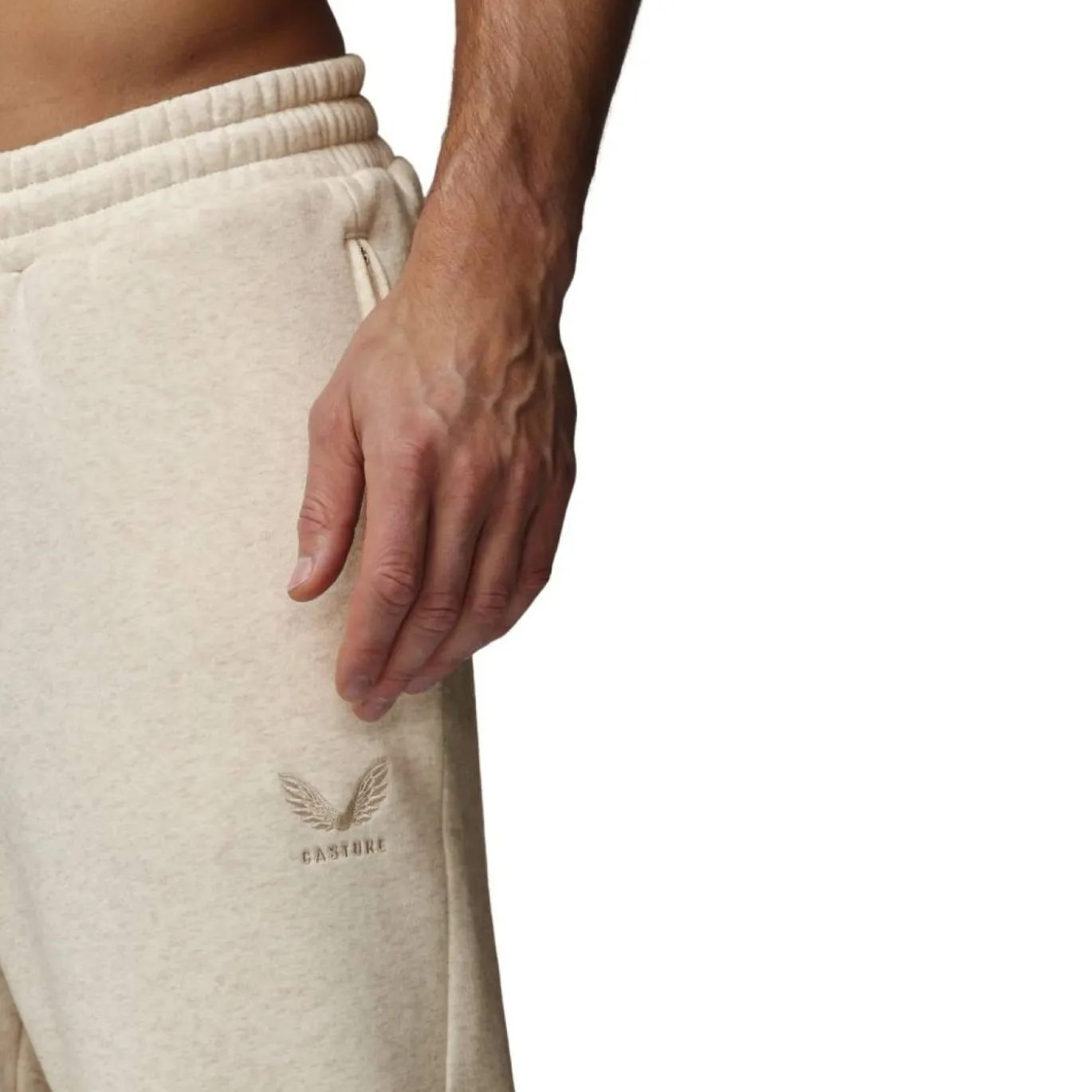 Castore Adapt Fleece Joggingpak Hooded Lichtbeige