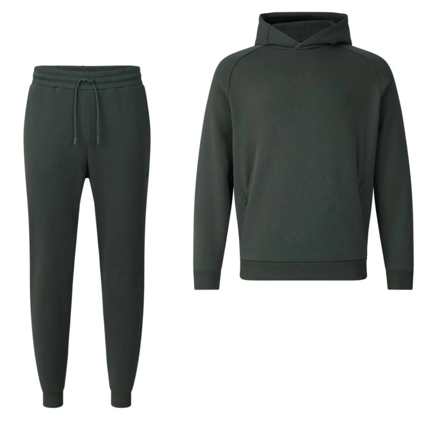 Castore Adapt Fleece Trainingspak Hooded Donkergrijs Groengrijs