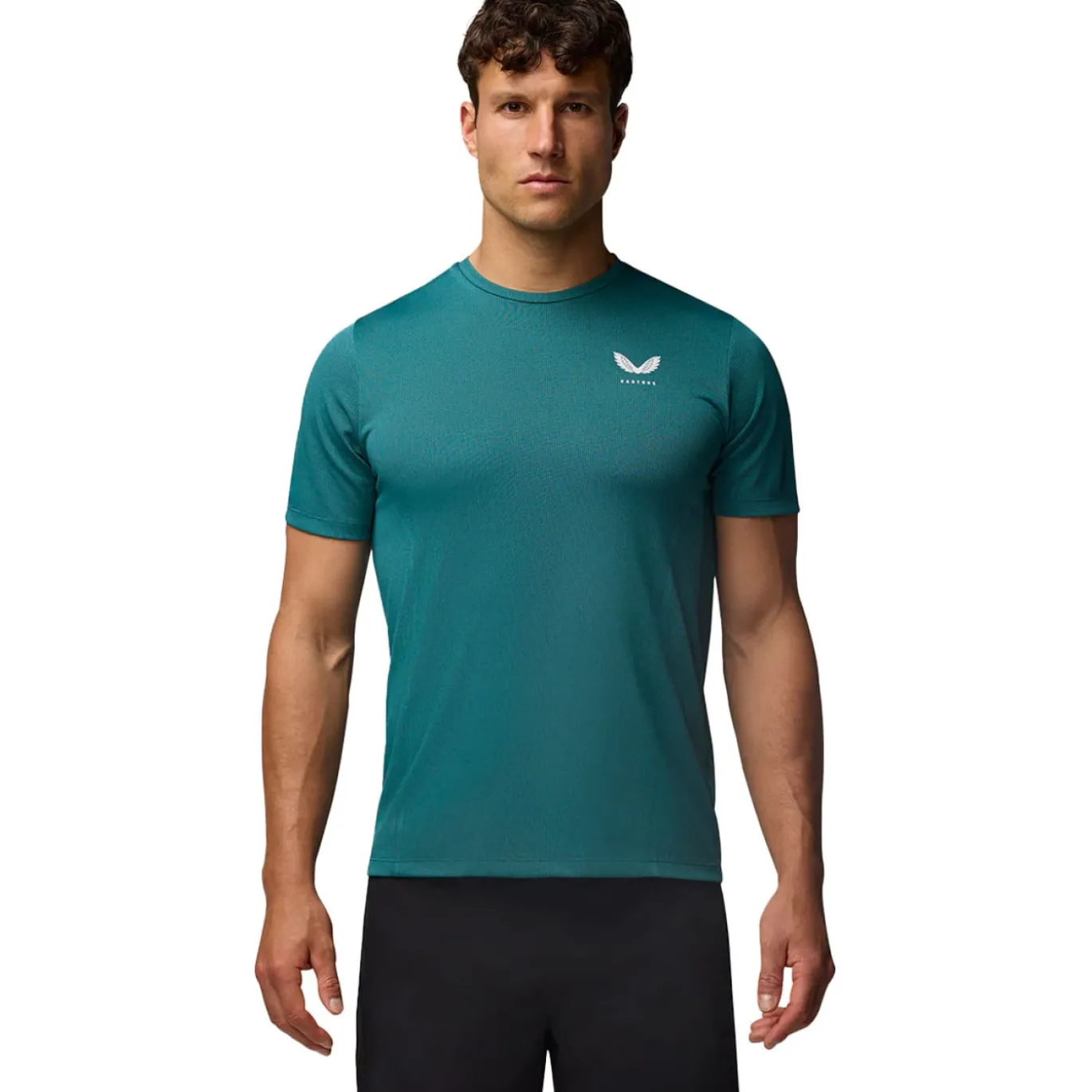 Castore Engineerd T-Shirt Donkergroen Wit