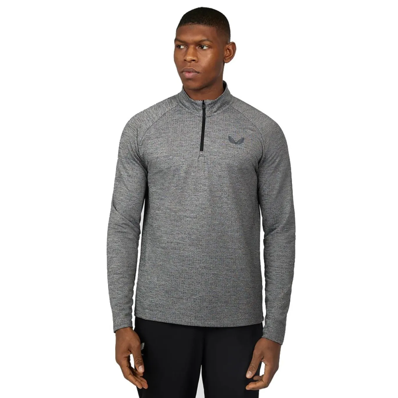 Castore Essentials Trainingstrui 1/4-Zip Donkergrijs Zwart