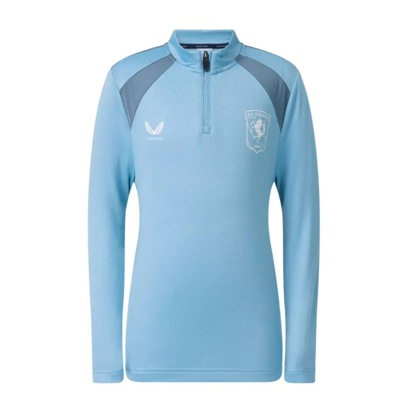 Castore FC Twente Trainingspak 1/4-Zip 2026-2027 Kids Lichtblauw Donkerblauw Donkergrijs