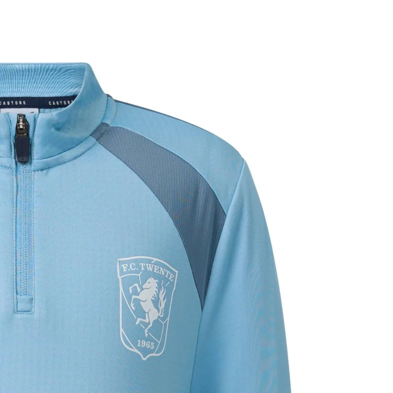 Castore FC Twente Trainingspak 1/4-Zip 2026-2027 Kids Lichtblauw Donkerblauw Donkergrijs