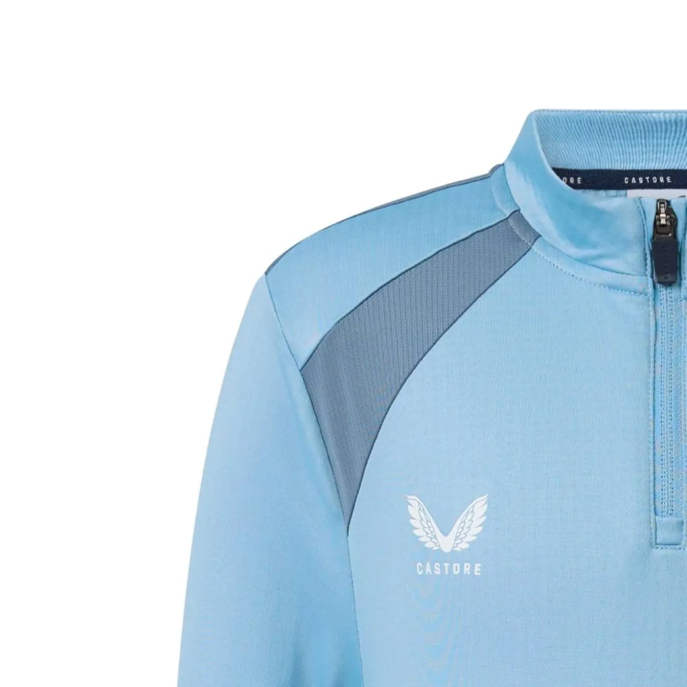 Castore FC Twente Trainingspak 1/4-Zip 2026-2027 Kids Lichtblauw Donkerblauw Donkergrijs