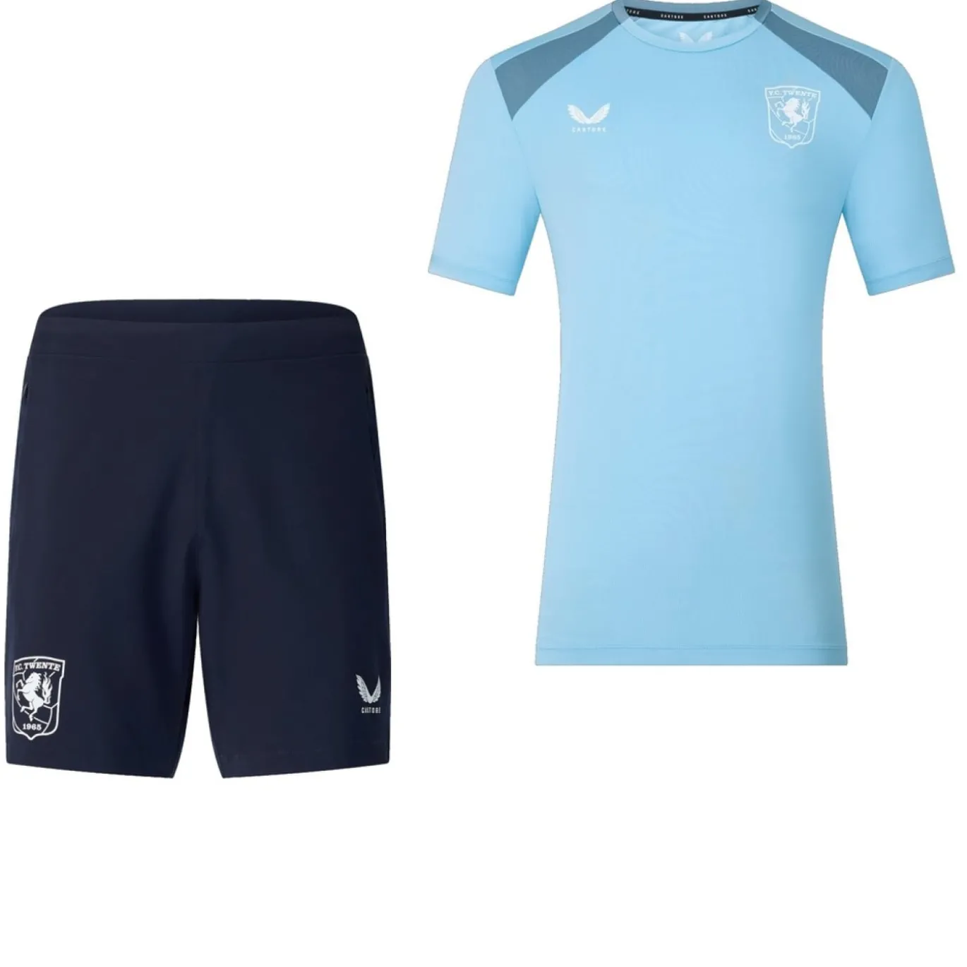 Castore FC Twente Trainingsset 2026-2027 Lichtblauw Donkergrijs