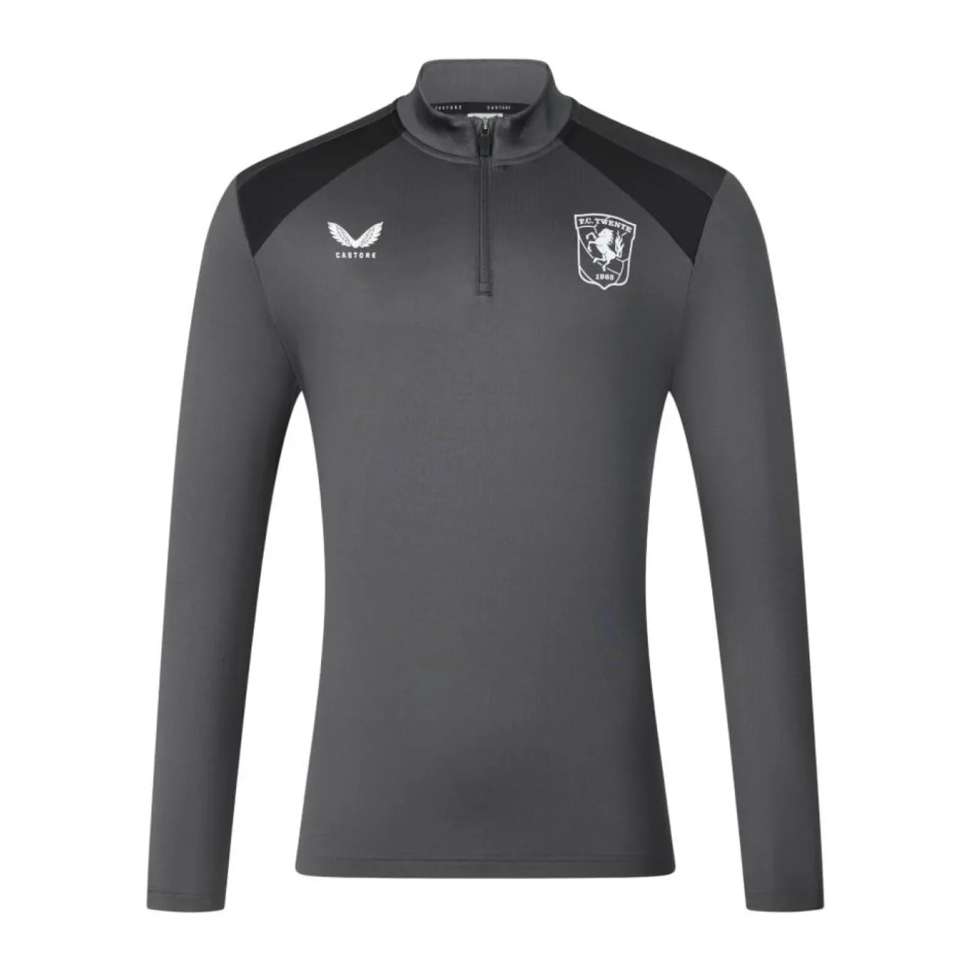 Castore FC Twente Trainingstrui 1/4-Zip 2026-2027 Donkergrijs Zwart