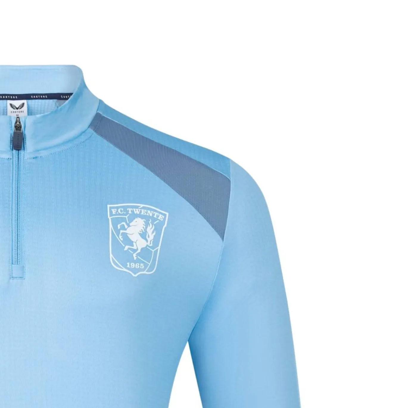 Castore FC Twente Trainingstrui 1/4-Zip 2026-2027 Lichtblauw Donkerblauw