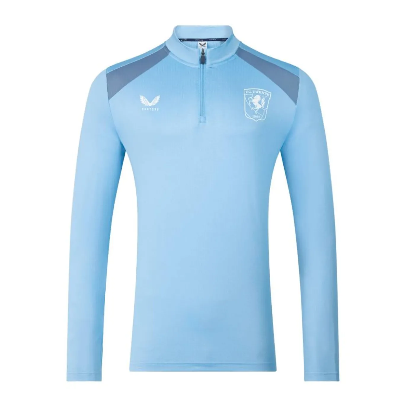 Castore FC Twente Trainingstrui 1/4-Zip 2026-2027 Lichtblauw Donkerblauw