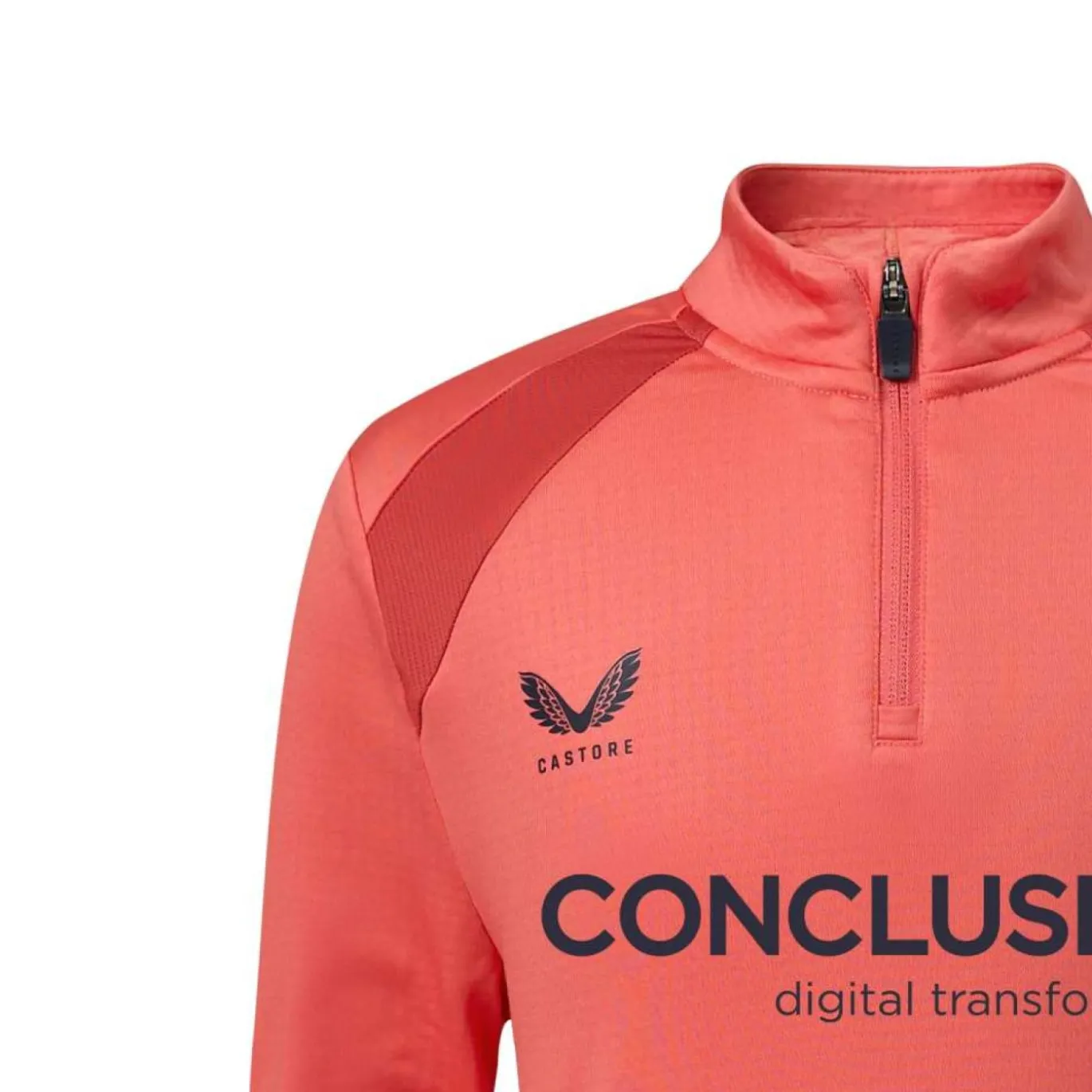 Castore FC Utrecht Trainingstrui 1/4-Zip 2026-2027 Kids Lichtrood Donkerrood
