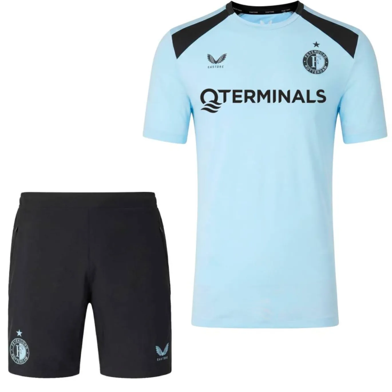 Castore Feyenoord Performance Trainingsset 2026-2027 Lichtblauw Zwart