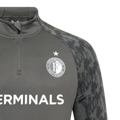 Castore Feyenoord Trainingstrui 1/4-Zip 2025-2026 Donkergrijs Wit