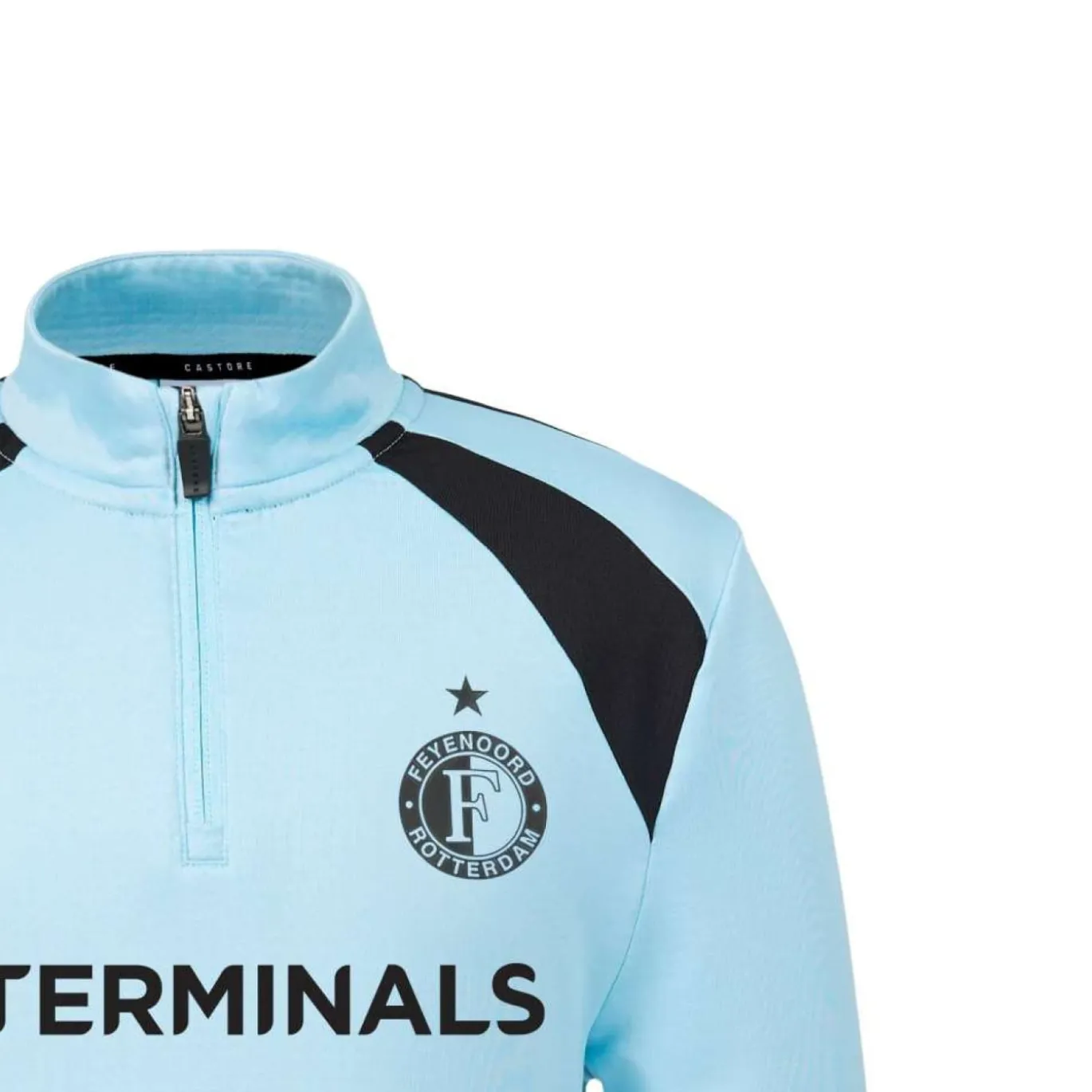 Castore Feyenoord Trainingstrui 1/4-Zip 2026-2027 Lichtblauw Zwart