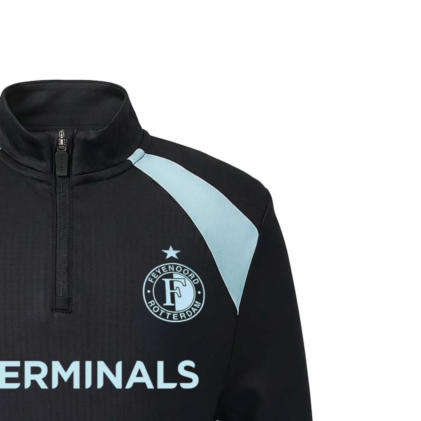 Castore Feyenoord Trainingstrui 1/4-Zip 2026-2027 Zwart Lichtblauw