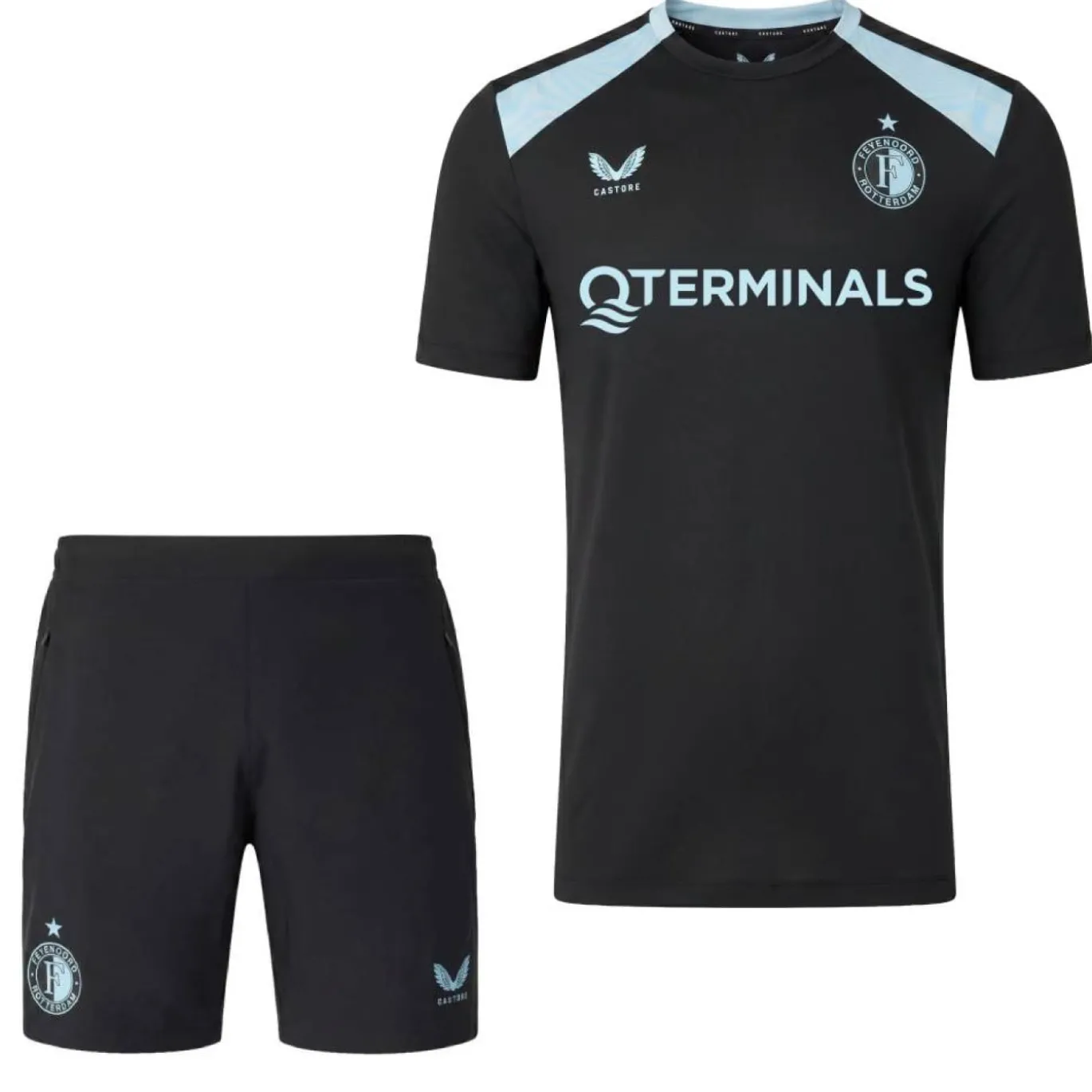 Castore Feyenoord Trainingsset 2026-2027 Zwart Lichtblauw