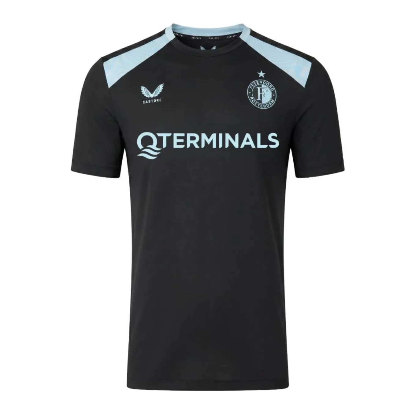 Castore Feyenoord Trainingsshirt 2026-2027 Zwart Lichtblauw