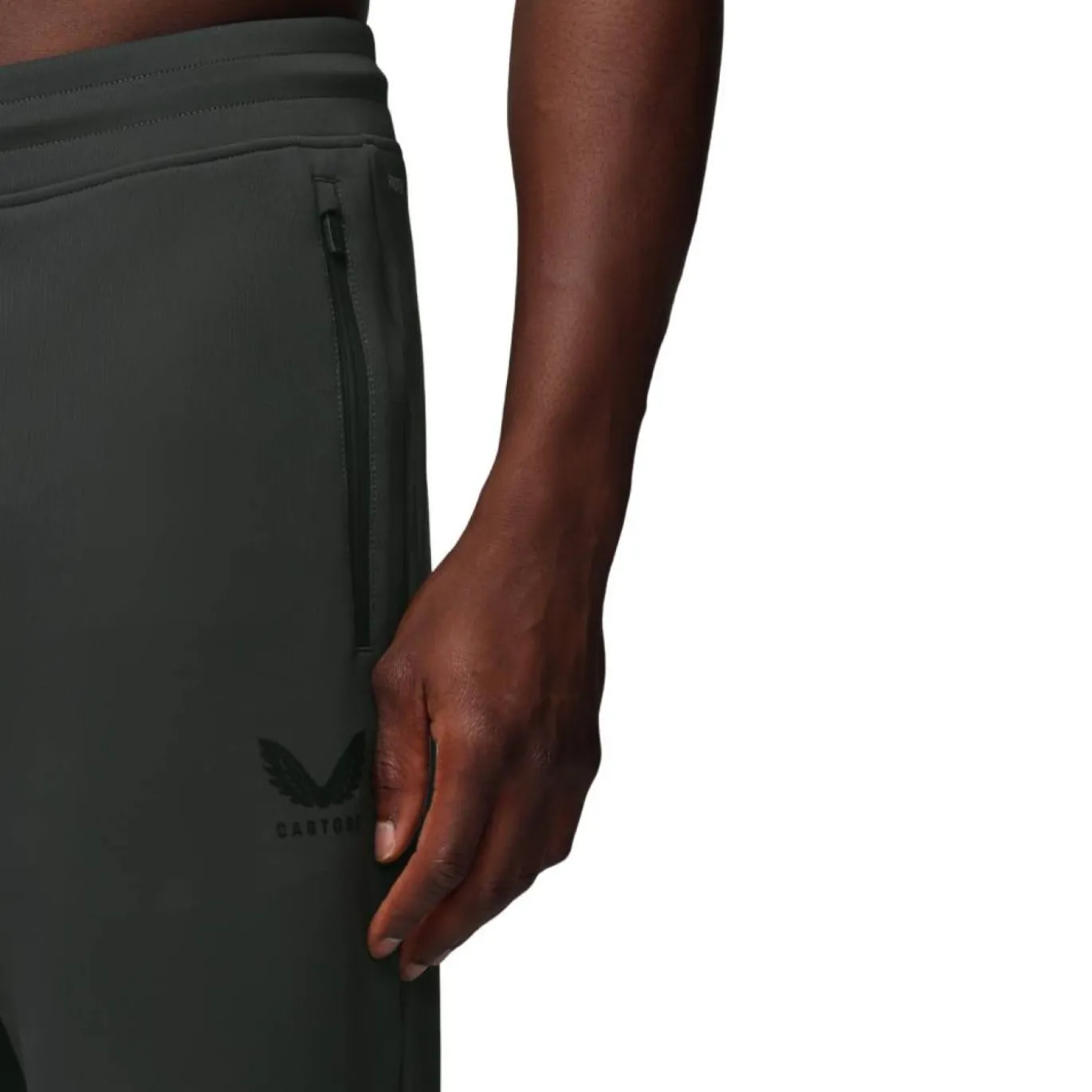 Castore Flex Lifestyle Joggingpak Hooded Donkergrijs Zwart