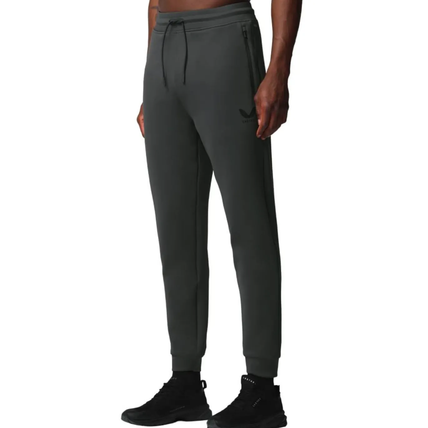 Castore Flex Lifestyle Joggingpak Hooded Donkergrijs Zwart
