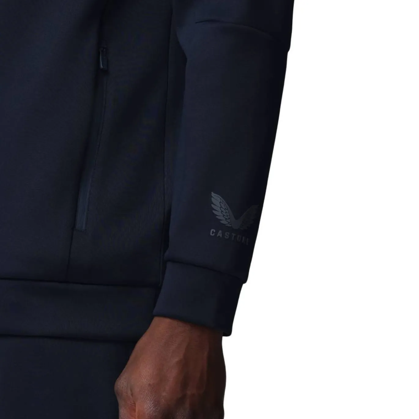 Castore Flex Lifestyle Joggingpak Hooded Donkerblauw Grijsblauw