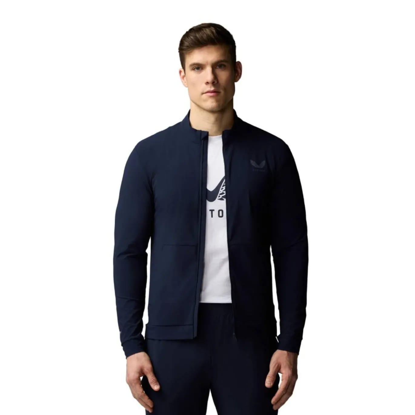 Castore Flex Lifestyle Trainingspak Full-Zip Donkerblauw Grijs