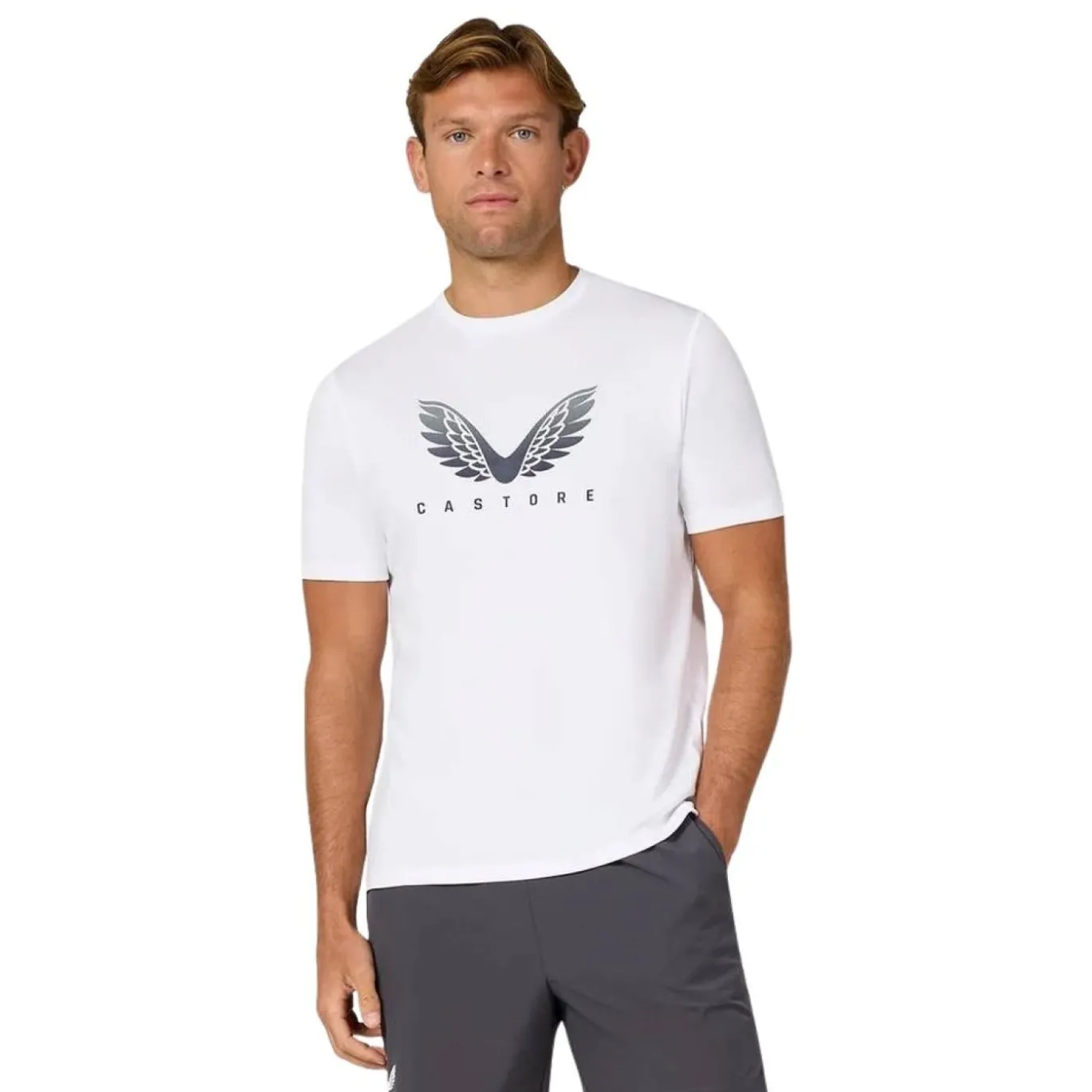 Castore Graphic T-Shirt Wit Donkergrijs
