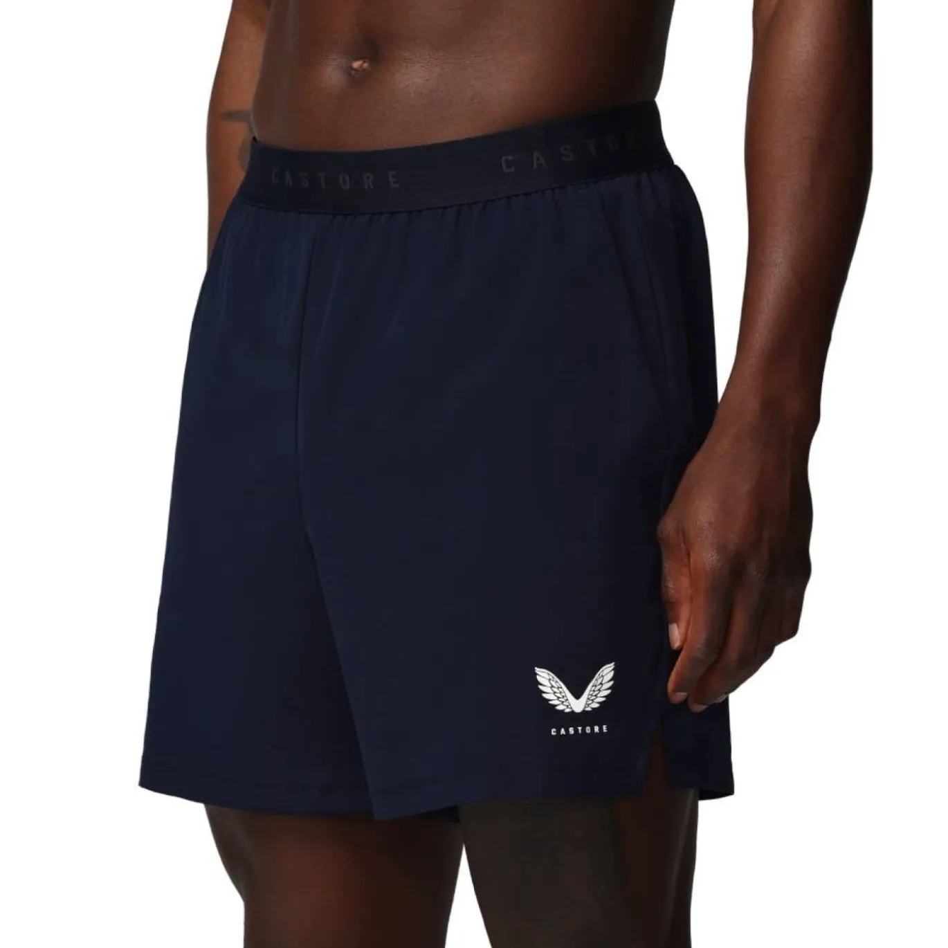 Castore Performance Trainingsbroekje Donkerblauw Wit