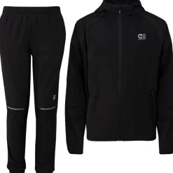 Cruyff Agate Trainingspak 1/4-Zip Kids Zwart