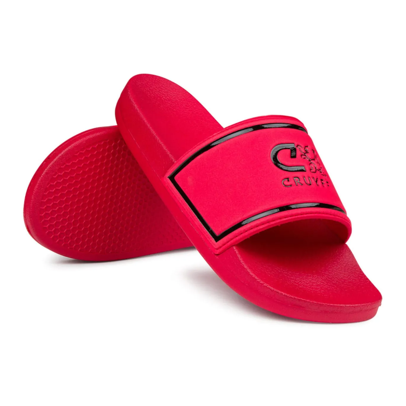 Cruyff Agua Copa Slippers Rood Zwart