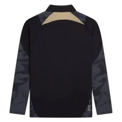 Cruyff Defense Trainingstrui 1/4-Zip Kids Zwart Donkergrijs Goud