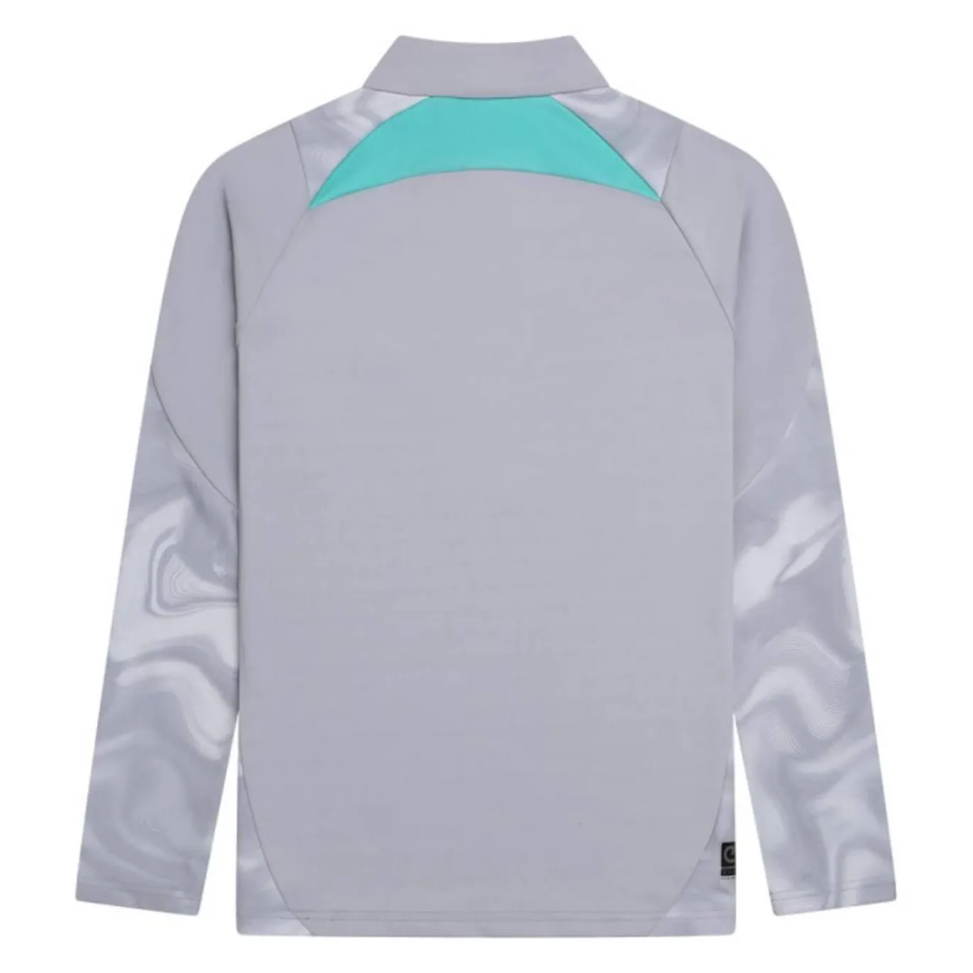Cruyff Defense Trainingstrui 1/4-Zip Kids Lichtgrijs Zwart Lichtblauw
