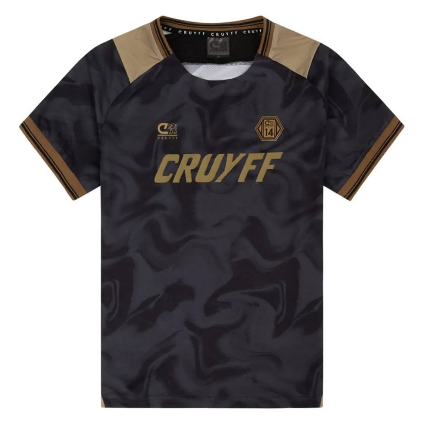 Cruyff Defense T-Shirt Kids Zwart Goud
