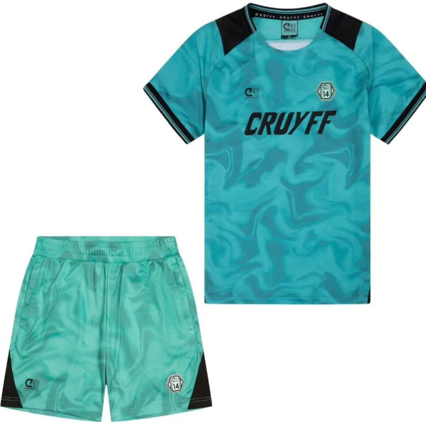 Cruyff Defense Zomerset Kids Turquoise Zwart
