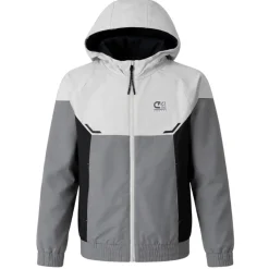 Cruyff Elite 2.0 Hooded Trainingsjack Kids Grijs Lichtgrijs Zwart